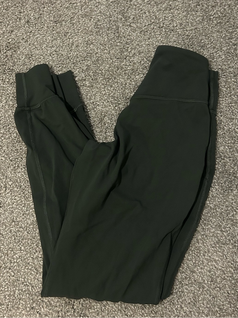 Lululemon Dark Green High-Waist Joggers